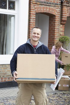 Removal van ready for a house move in Cheam