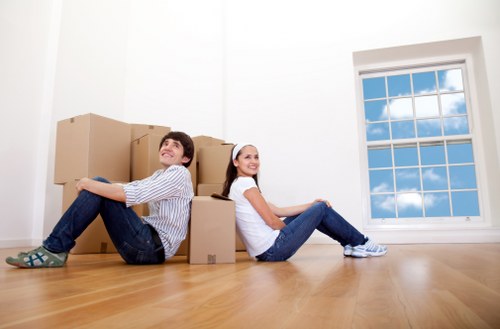 Local van service loading furniture for a move in Cheam