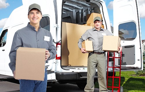 Packing boxes and moving supplies prepared for a local relocation